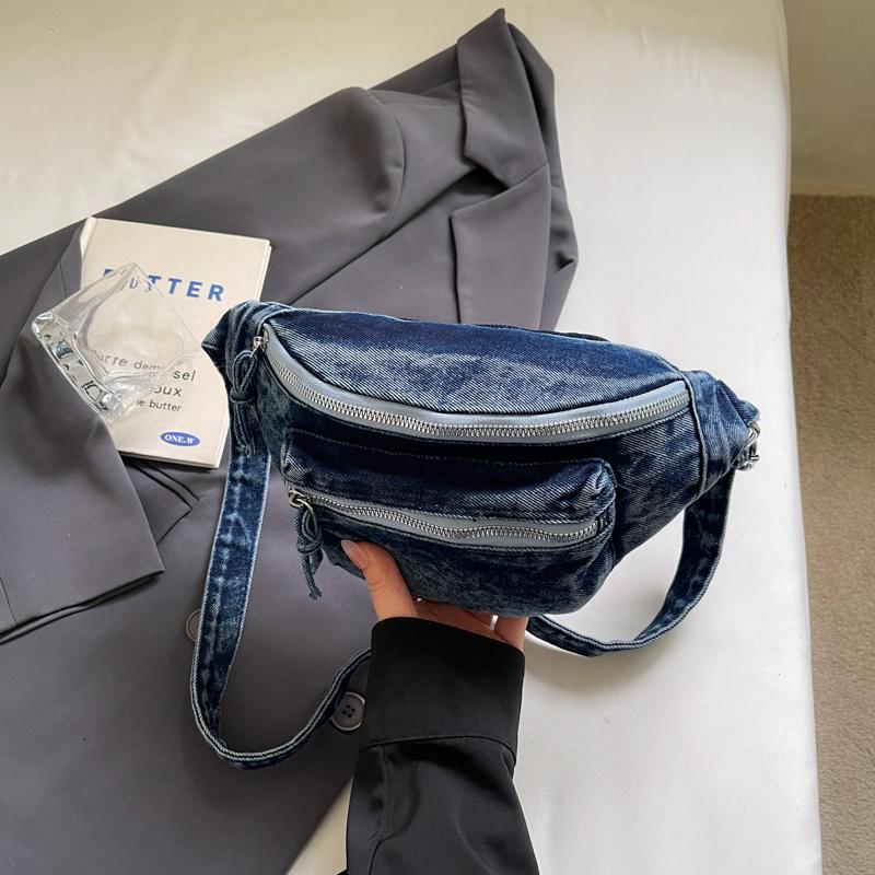 Sac banane Grande Capacité pour Femmes Sacs Banane en Toile Pochette de Taille Féminine Sacs Bandoulière Poitrine Décontractés pour Dames Voyage