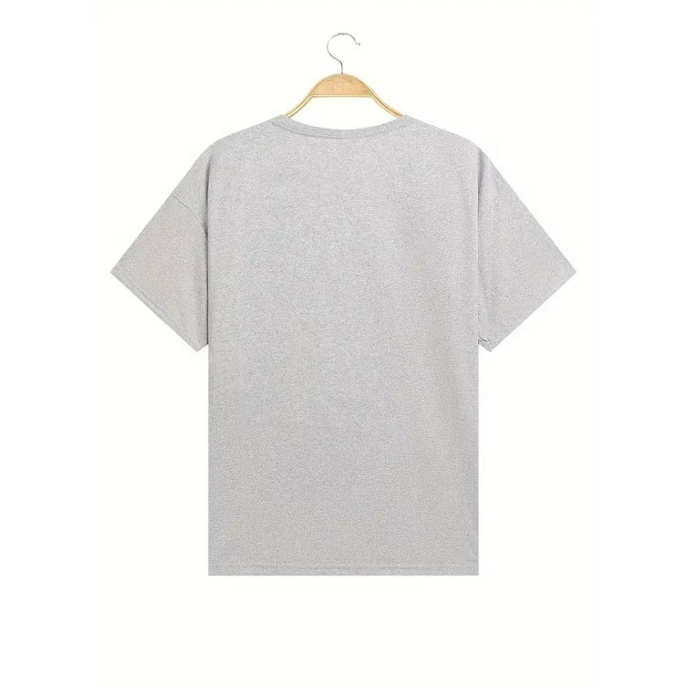 Happy Skeleton Guitar Guy Men's Short Sleeve Crew Neck Cotton T-Shirt Casual Men's Tee Outfits Summer HIP Hop Clothing