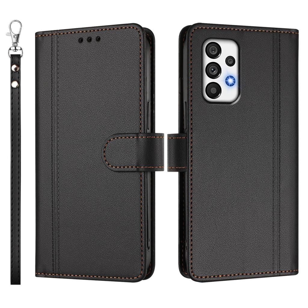 Wallet Case for Samsung Galaxy A57 A56 A55 A54 A53 A52 A51 A73 5G A72 A71 A70 A70S Cover Slim Flip Magnetic Clasp with Kickstand