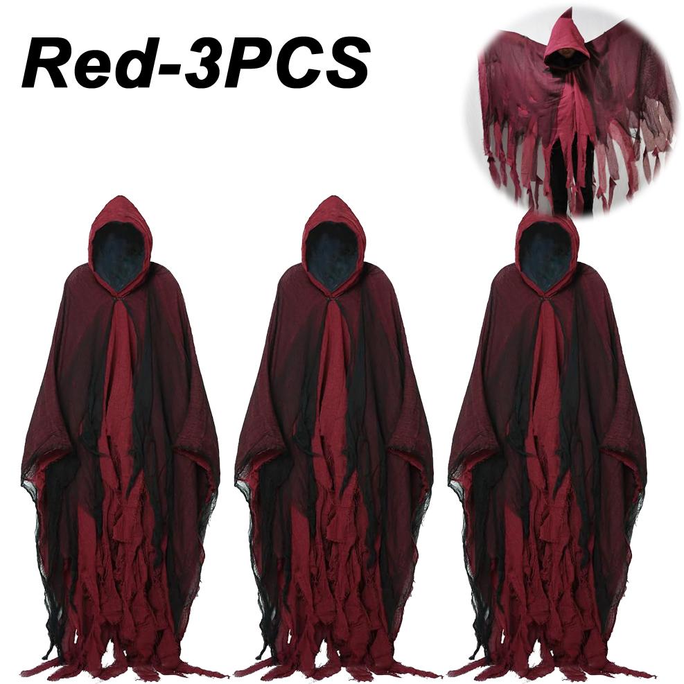 Halloween Cloak Witch Cloak Grim Reaper Costume Cloak Haunted House Costume Dress Up Horror Trick Costume Props