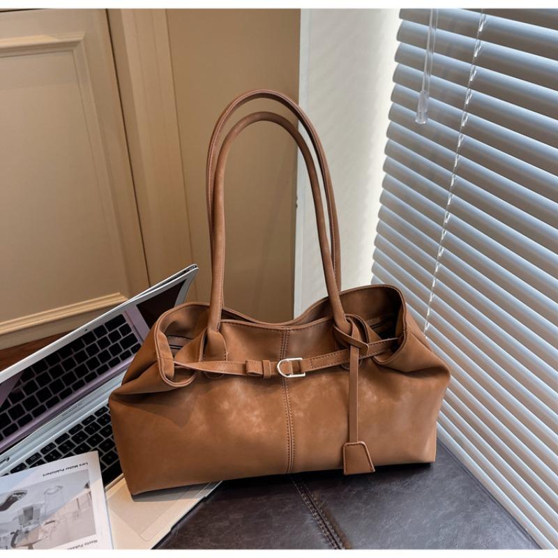 Retro Bag Women's Large-capacity New Autumn and Winter Casual Shoulder Underarm Bag Textured Commuter Tote Bag