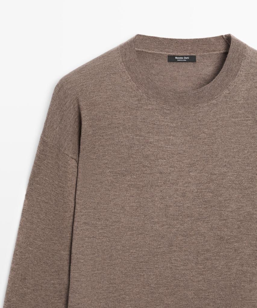 Masimodutti Wool Blend Fine Knit Sweater