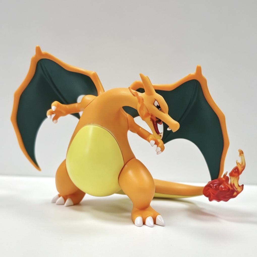 In Stock Anime Pok E Mon Flame Dragon Action Figure Model Desktop Ornament Cartoon Collectible Toy Surprise Gift For Fans