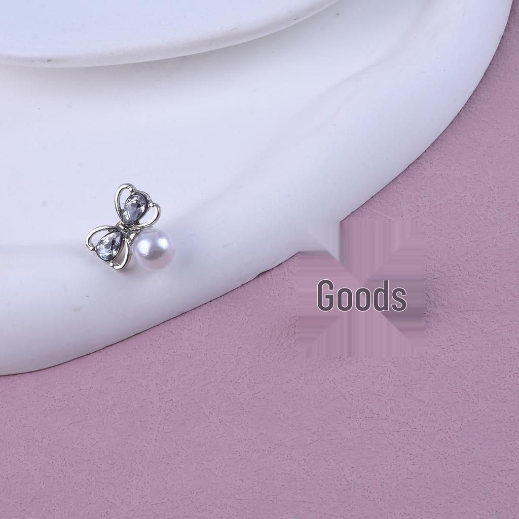 Elegant Zircon Bow & Pearl Stud Earrings for Women - 2024 Trendy High-End Luxury