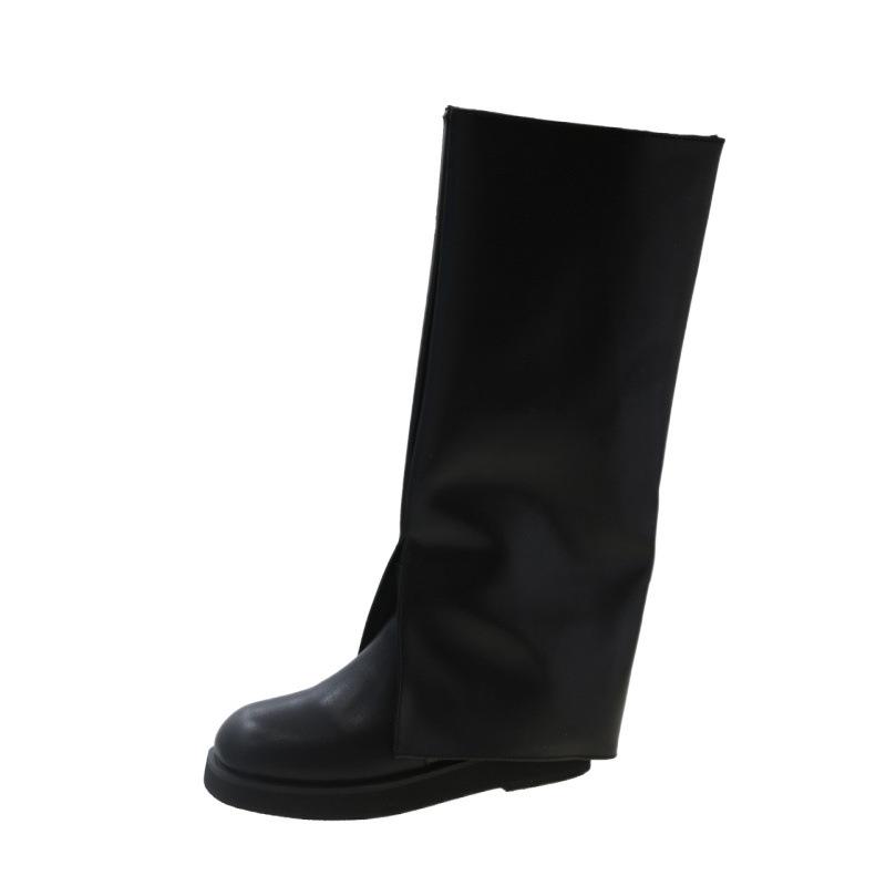 Star round head pants boots blow up the street but knee boots women's music festival skinny boots knight boots