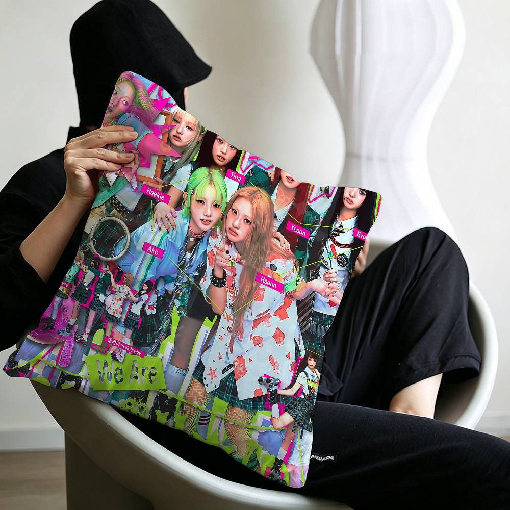 Girl group U-Unchild Pillowcase toon Gift Cushion Cover Bedroom Home Sofa Chair Seat Decor pillow case