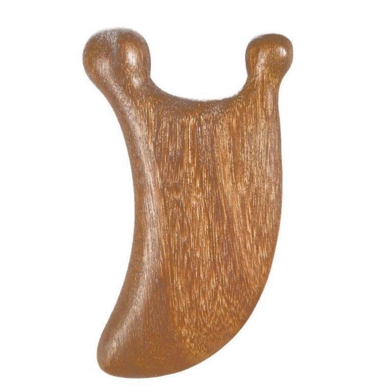 Non-Pear Wood Meridian Massage Brush: Full Body Meridian Dredging, Fat Burning, Abdomen Scraping with Pure Brass.