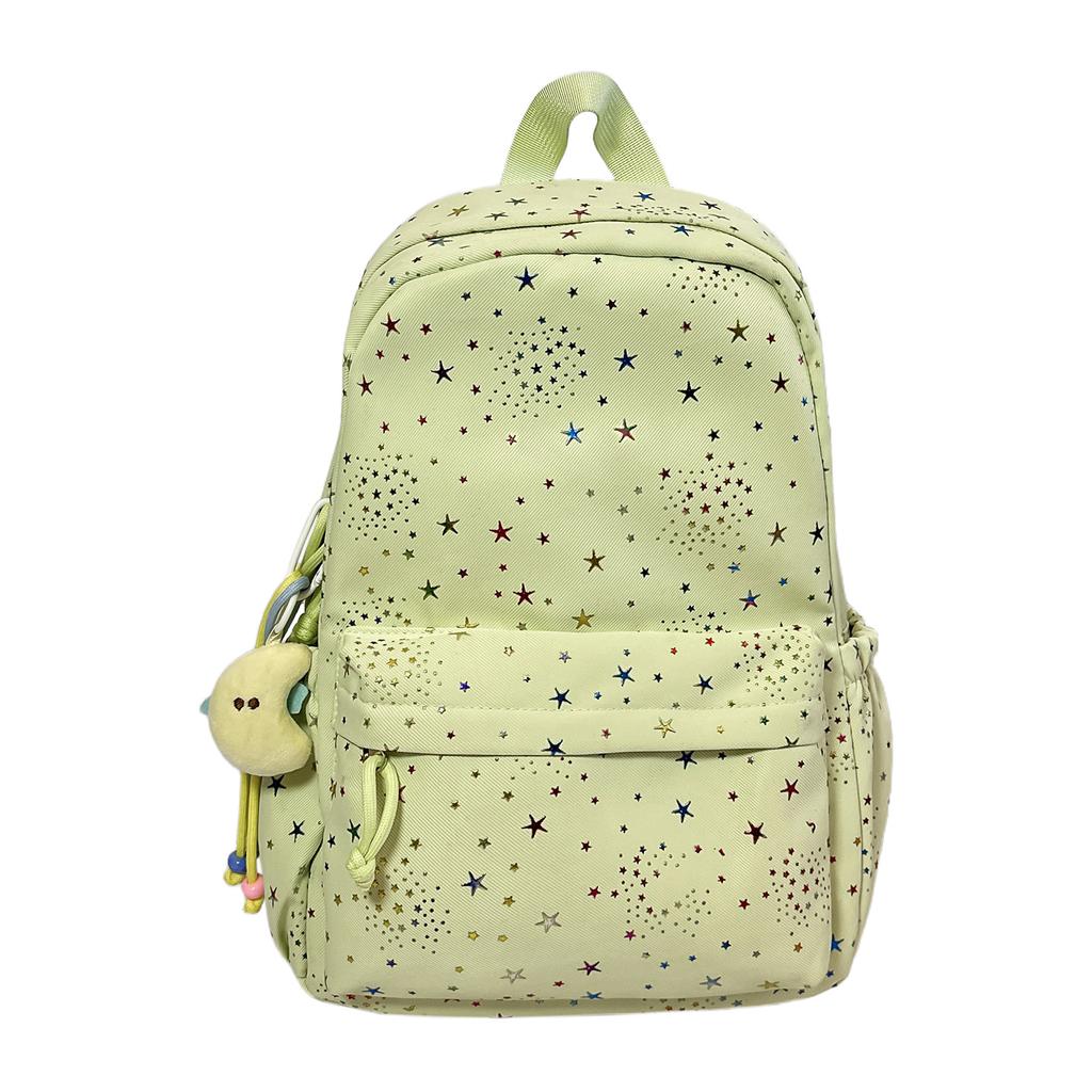 Schoolbag Macaron Series Colorful Star Hot Print Sweet Backpack for Middle School Students for Class Vitality and Youthful Double Shoulder Bag