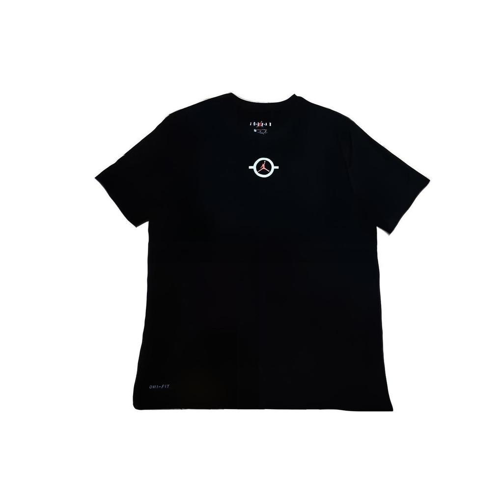 Jordan T Shirts Men's Black Crew Neck Moderate Straight Fit CW7087-010