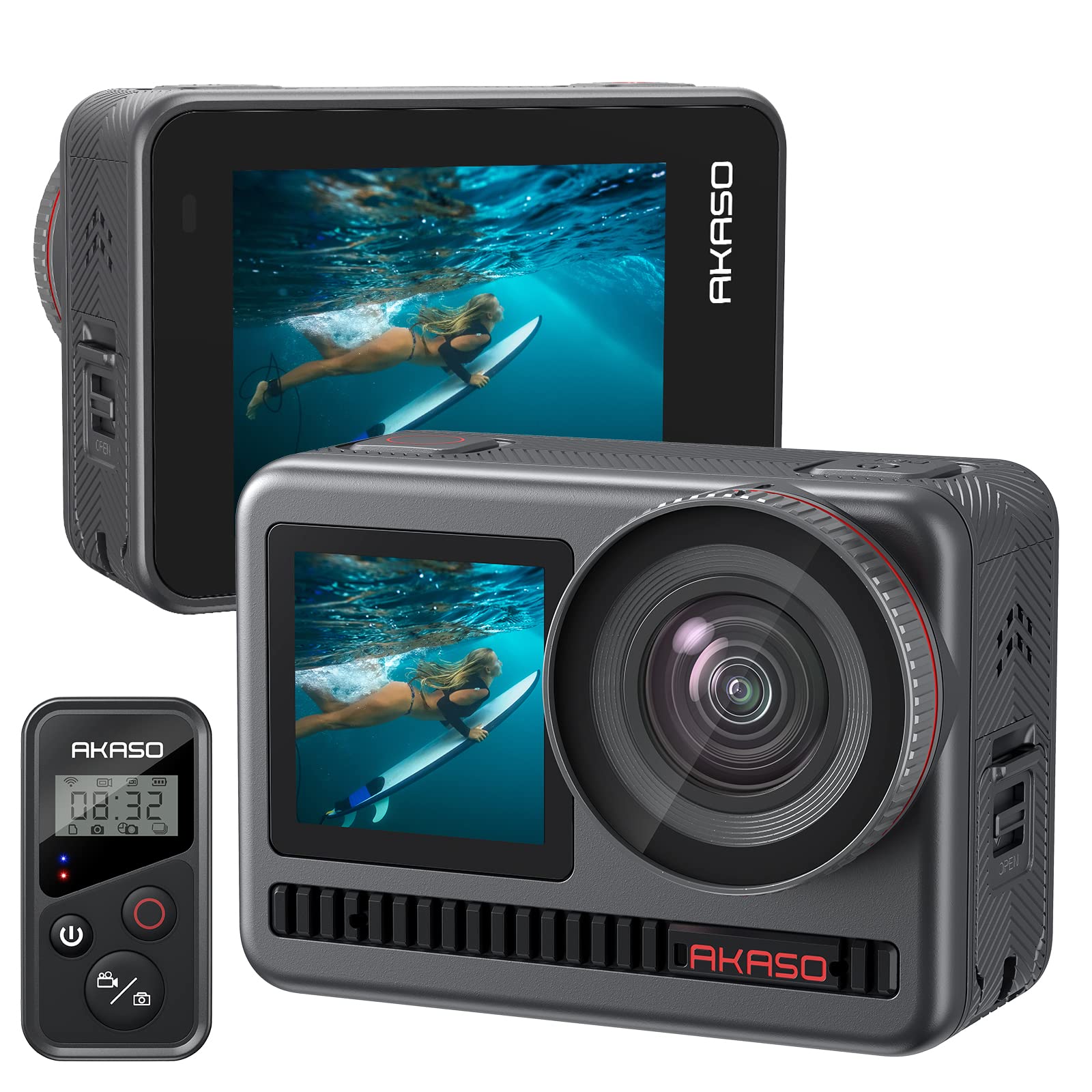 

AKASO Brave8 Action Camera 4K60fps 48MP 8K Time Lapse 16x Slow Motion Wearable Camera IPX8 Waterproof 10M Underwater Camera Super Smooth Image