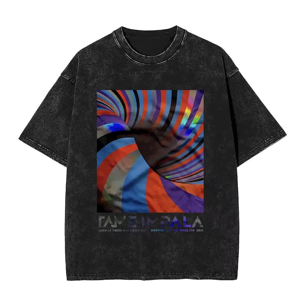 Limited Washed Vintage Rock Band Tame Impala Deadbeat Graphic Tshirt Unisex Women Casual Oversized T Shirts Unisex Retro Streetwear