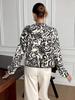 European & American Women's Tie-Waist Color-Block Long-Sleeve Jacket for Autumn/Winter