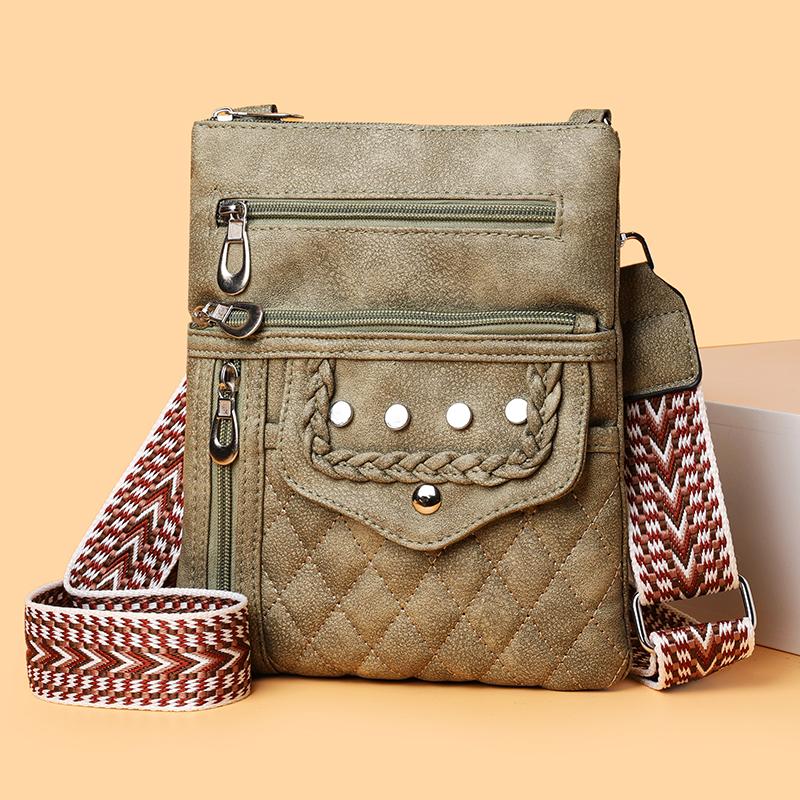 

Винтажные маленькие сумки через плечо для женщин, кошельки и сумки из искусственной кожи, дизайнерская сумка через плечо, женская сумка-клатч с карманом для телефона зелёный