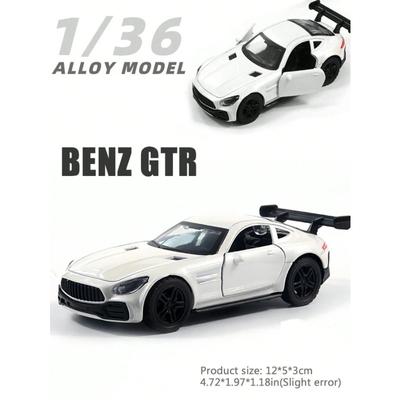 1:36 Benz GTR Alloy Car Model, Collectible Simulated Supercar Toy Decoration, Door Pull Back, Perfect Birthday Gift