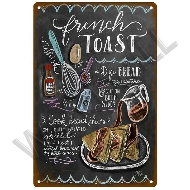 Metal Signs Exquisite Fast Food Boards Tin Sign Boards Vintage Restaurants Home Bars Cafes Kitchens Metal Posters Wall Decoration Accessories
