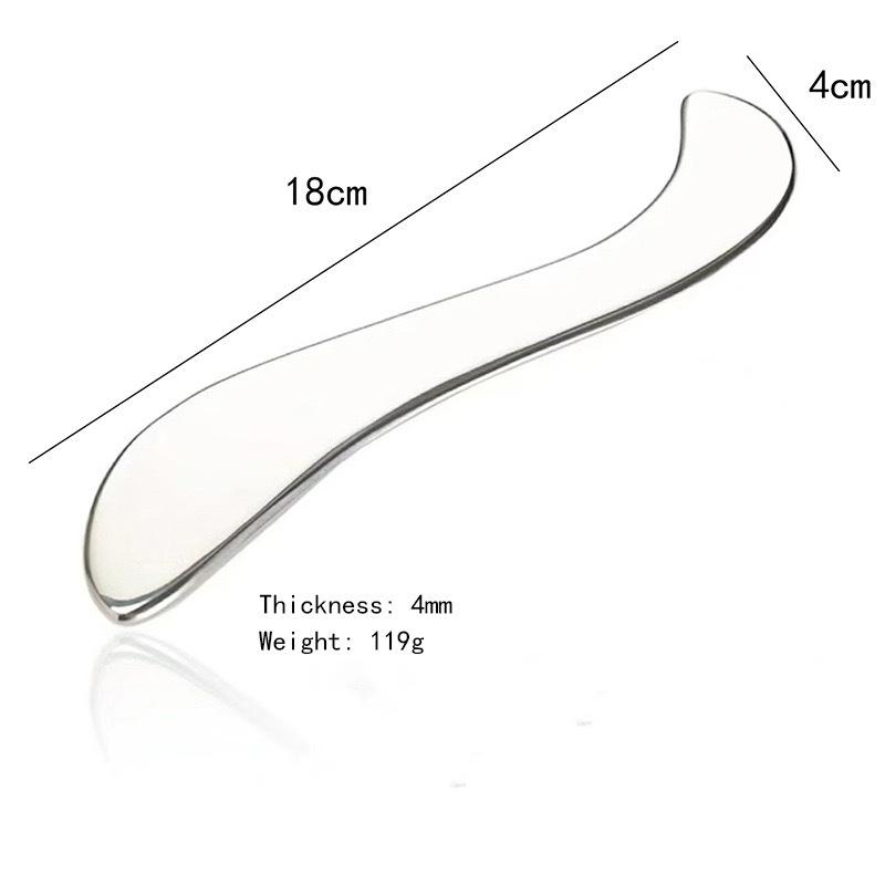 Stainless Steel Large Gua Sha Board & Spatula Facial Beauty Tool