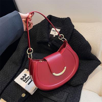 Senior Texture Crossbody Bag Female  Autumn Winter New Niche Underarm Bag Vintage Commuter All-Matching Square Shoulder Pack