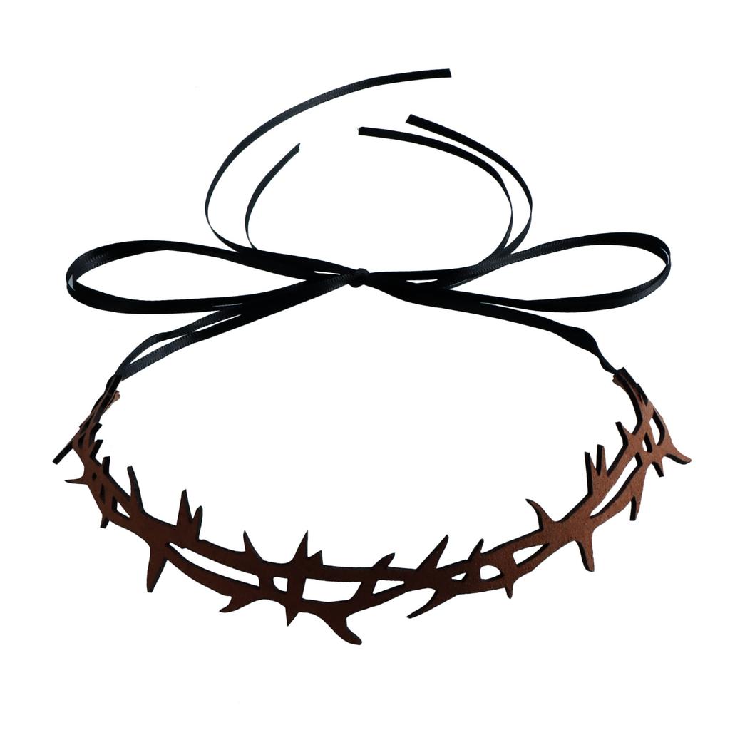 Ornament Temperament Flannel Thorns Collarbone Chain Halloween Witch Cosplay Gothic Necklace Woman
