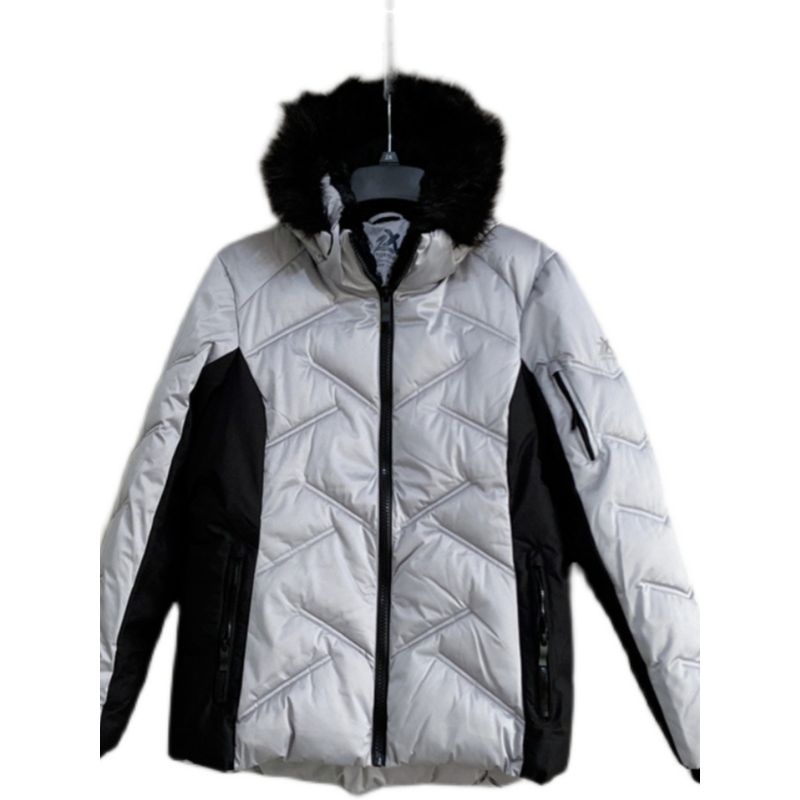 Export USA ZX Plus Size Women's Clothing Autumn and Winter Thickened Fur Collar Hood Cotton-Padded Coat Faux Fur Quilted Coat