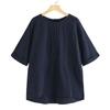WTEMPO Brand Cotton Linen T-shirts Women Solid Color O-neck Half Sleeve Casual Tee Tops 4XL 5XL Plus Size Casual Female T-shirts