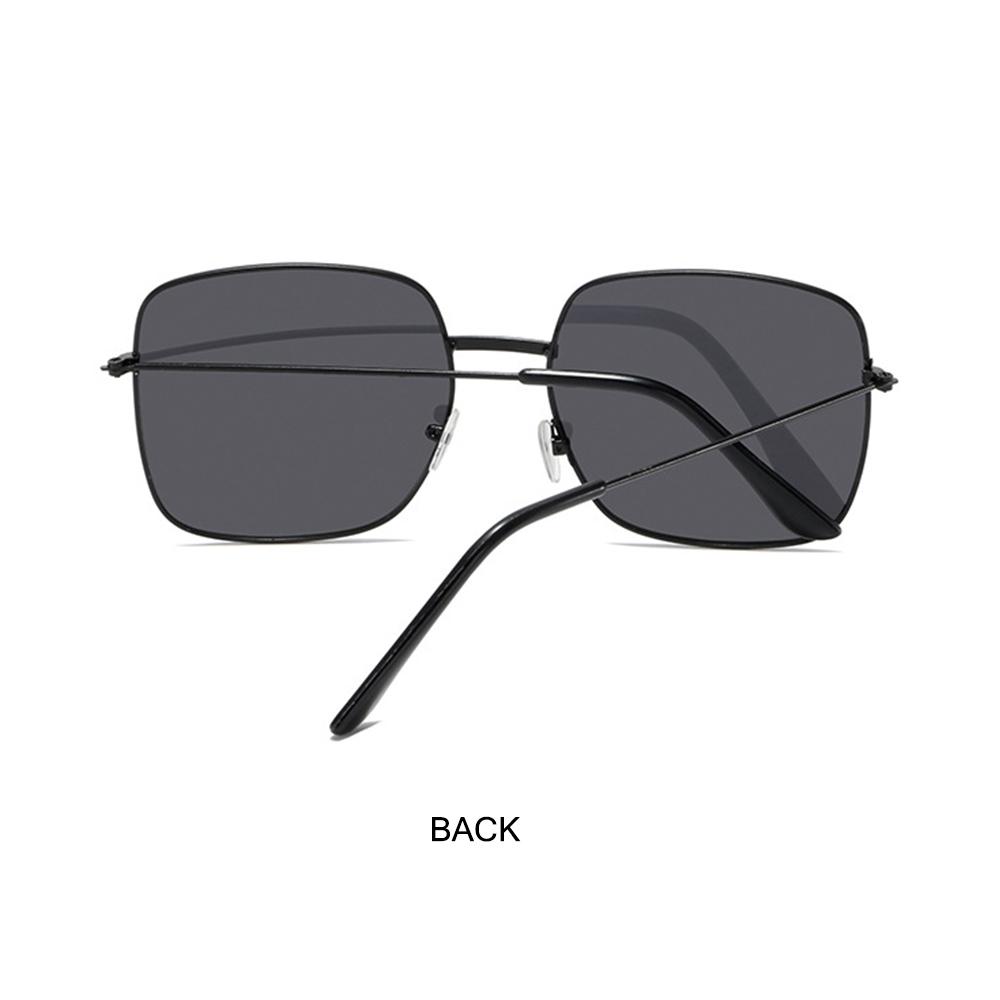 Large Frame Metal Square Sunglasses Korean Style Ocean Lens Shades  for Women & Men