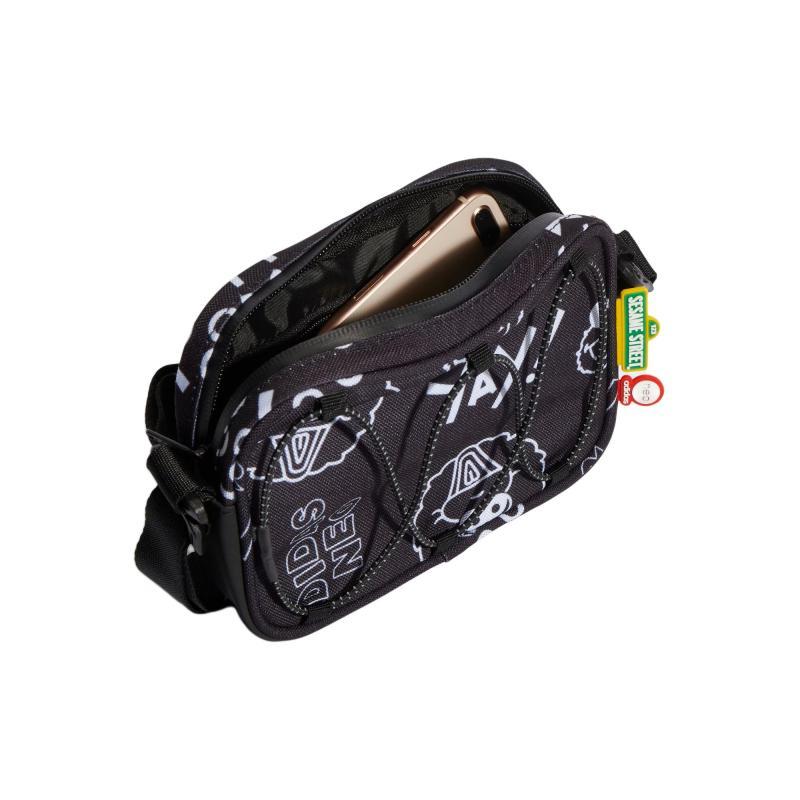 adidas Sesame Street, Collaboration Polyester Shoulder Bag, Crossbody Bag Regular Unisex Black Adidas HC7222