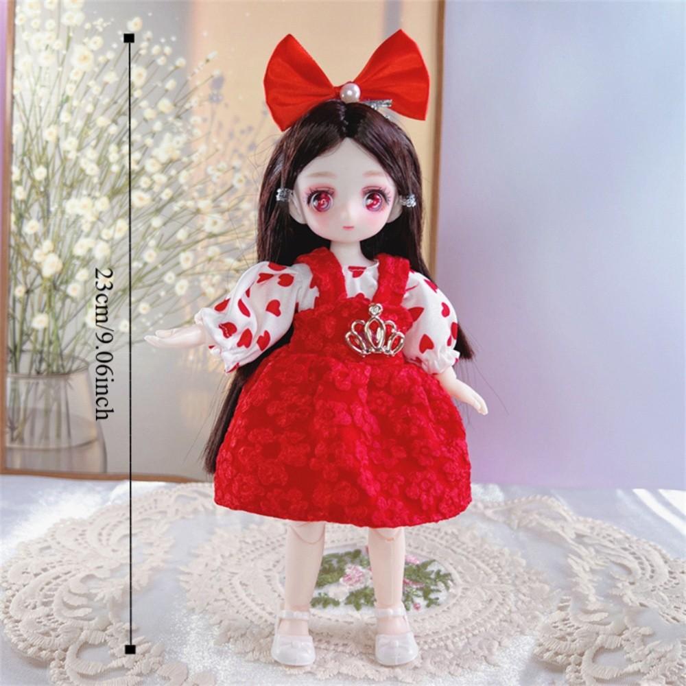3D Eyes BJD Doll with Clothes Removable Joints Doll Simulated Eye Hinge Doll  Kids Toy