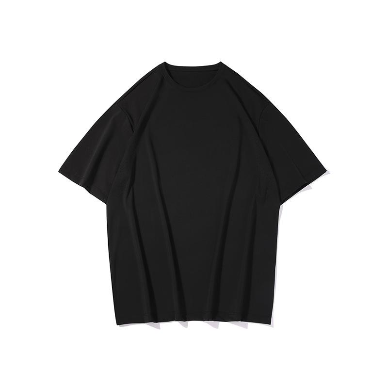 Solid-Color Crew-Neck Short-Sleeve T-Shirt for Men Quick-Dry Cooling Breathable Loose-Fit Casual and Stylish Men's Top