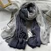 European & American Cotton Linen Men's Tie-Dye Scarf - Autumn/Winter, Warm, Japanese Korean Striped Silk Decoration