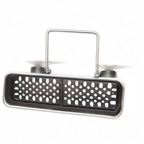 Simplehuman Slim Sink Caddy, Stainless Steel Sponge Holder with 4 Suction Cups (KT1134)