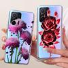 For Xiaomi 11T Pro 5G Case Transparent Silicone Fashion Flower Cover For Xiomi Xiaomi Mi 11 Pro Bumper Mi11T Mi11 Phone Case New