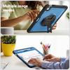 For iPad Air 11 (2025) M3 A3266/(2024) M2 A2902 Case Rotating Kickstand PC+TPE Shockproof Tablet Cover with Hand Strap