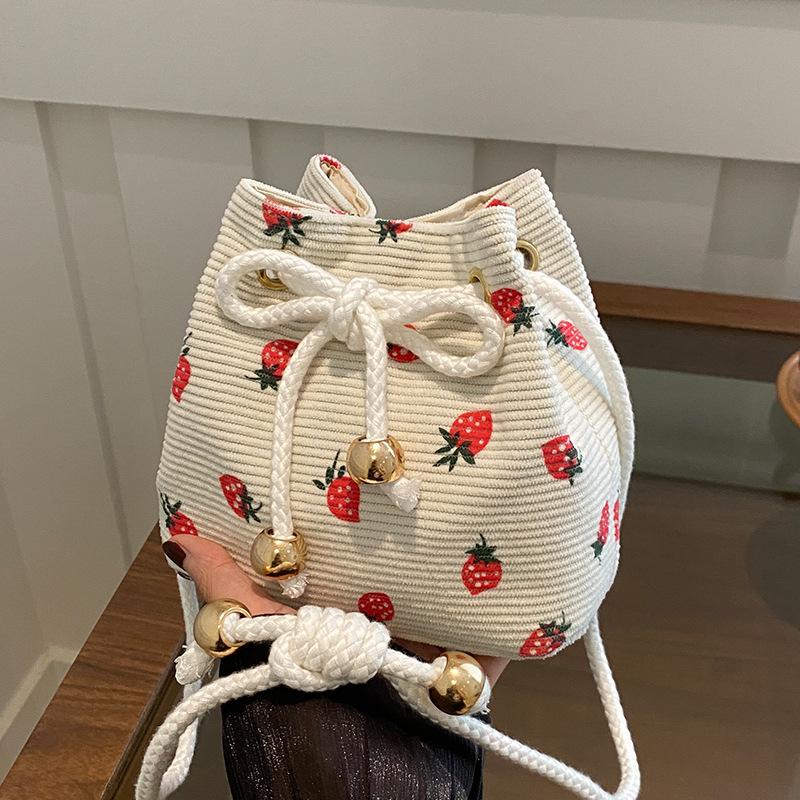 Summer Embroidery Chinese Feng Shui Bucket Bag Women New Crossbody Bag Women Ins Fashion Niche Bucket Bag Women