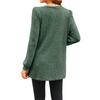 Fashion Women Knit Long T-shirts Women Loose Fit Long Sleeve Pockets Pullover Sweater Casual Autumn Winter Solid Color Chunky Knit Top