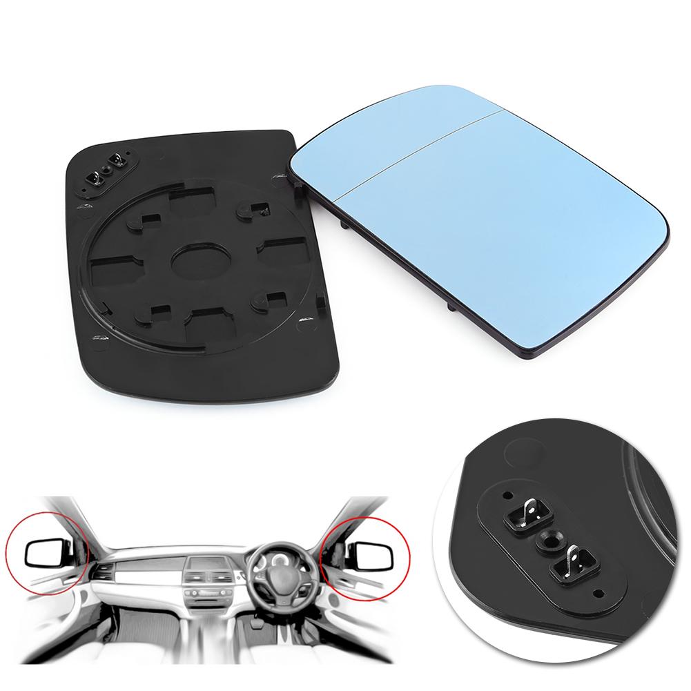 Car Mirror Glass Wing Mirror Glass Car Anti Blind Left & Right Door Wing Rearview Mirror Glass Heated For X5 E53 1998-2006