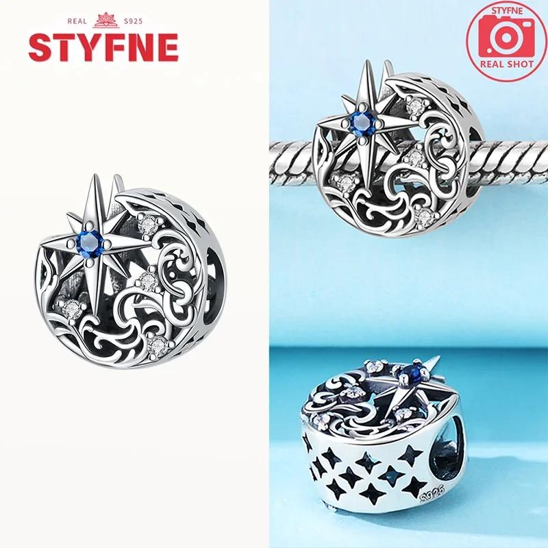 Real Copperrainbow Heart Beads Star Moon Cross Charm Fit Original Bracelet Jewelry Making Diy For Women Fine Gifts