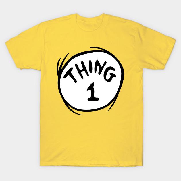 

Men Black Print T-shirt Thing 1 Logo No-Cut Transfer Paper Print Cotton Tshirt L жёлтый