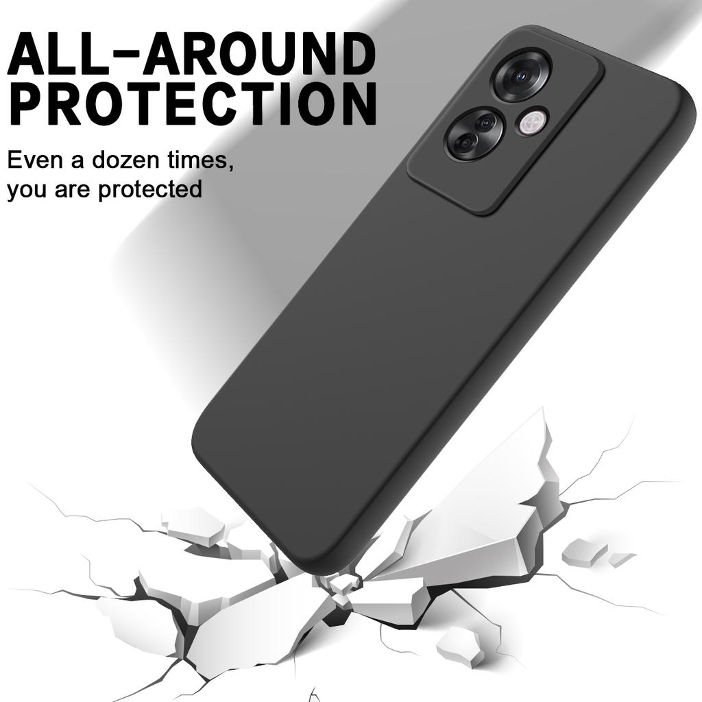 For Oppo Reno11 F 5G/F25 Pro 5G Case Liquid Silicone Mobile Phone Cover with Strap