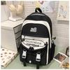 The new schoolbag is high-value, fresh and sweet, macaron-colored make-up bag, junior high school students, light travel, and large-capacity backpack.