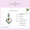 WOSTU 925 Sterlingsilber Zirkon Hohlherz Blume Charm Anhänger für Damen DIY Original 3MM Armbandschmuck