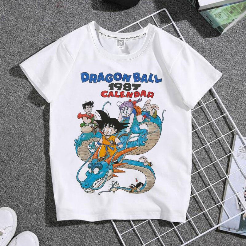Dragon Ball Cartoon Printed Thin Shortsleeved Tshirt for Boys Suitable for Primary School Students Versatile for All