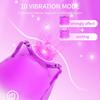 Adult 10-Speed Clitoral Suction Masturbator Jumping Effect Rechargeable Waterproof Silicone Rose Vibrator for Breast Stimulator