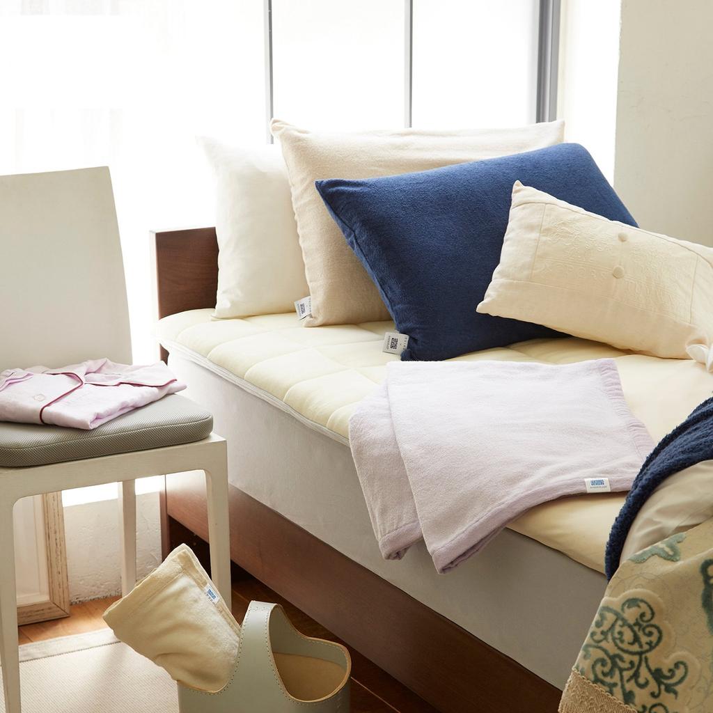Airweave Soft Touch Terry Pillowcase, Navy, K-P0151-NV-1, Fabric, Absorbent, Quick-Drying