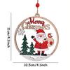 1/10pcs Double-Sided Christmas Ornaments Home Decor Blank DIY Pedants Santa Claus Snowman Xmas Tree Hanging Party Supply
