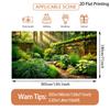 1-piece installation - Sunlight Forest Garden Fence Banner with Fixed Rope - Easy to Install - Windproof Cover YZB
