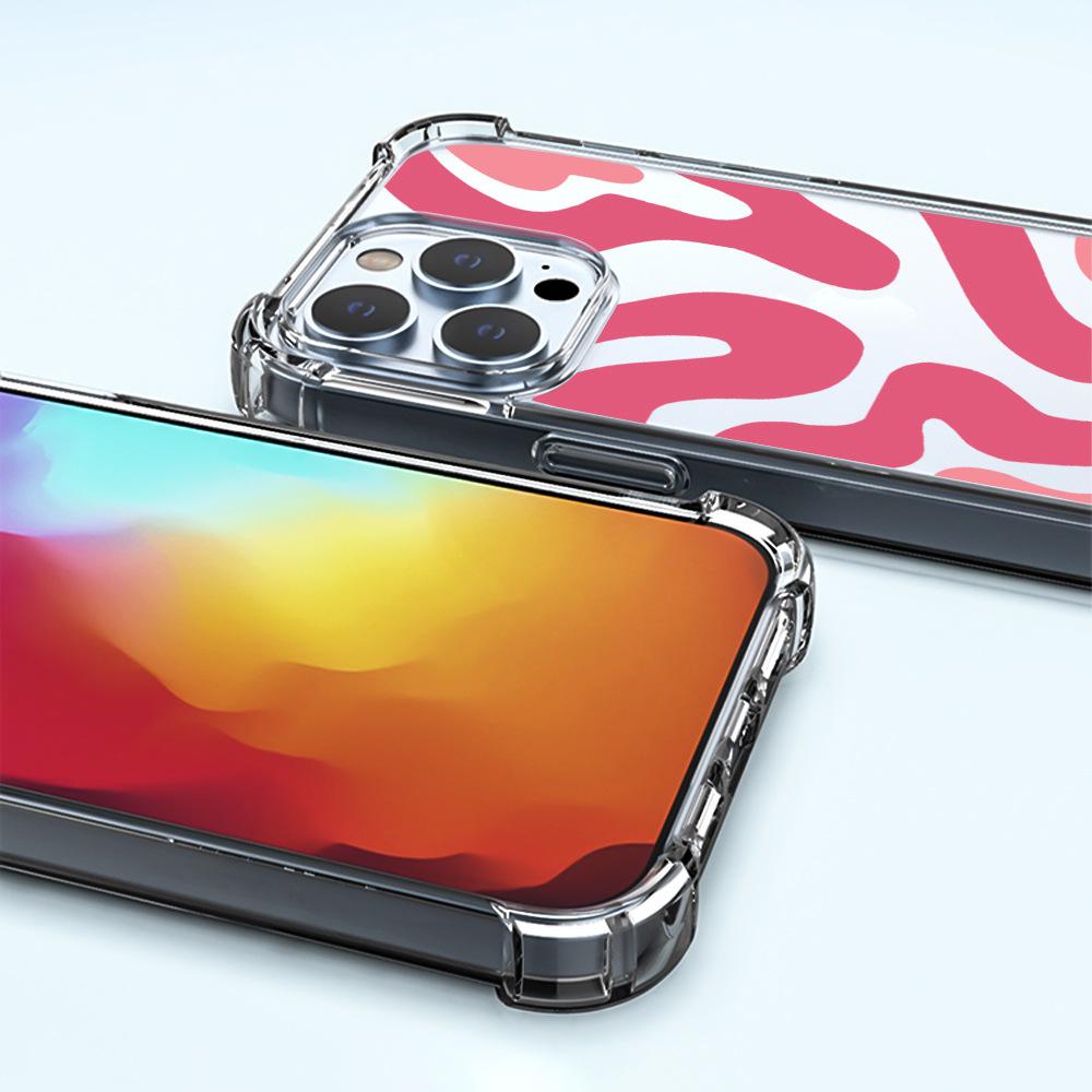 For iPhone 16 Pro Case Colorful Wave Pattern Printing Soft TPU+PC Phone Cover