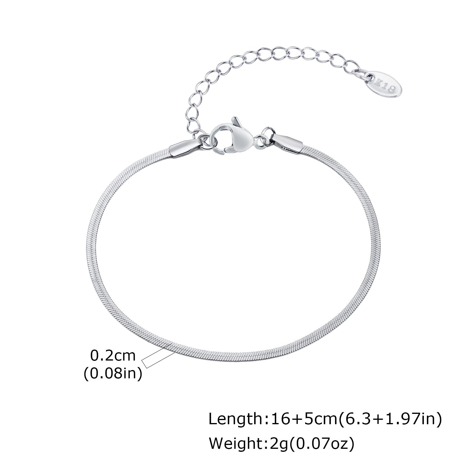 

Vnox Stainless Steel Blade Chain Bracelet for Men, High Polished Adjustable Flat Snake Chain Wristband, Classic Jewelry Gift New