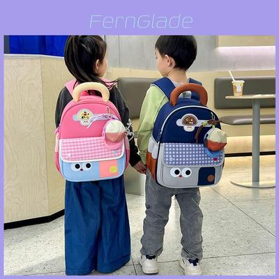 Kids Cartoon School Backpack With Nylon Material For Preschool Learning And Play