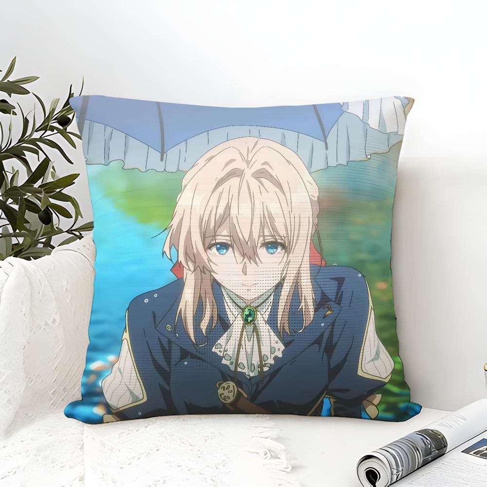Vviolet EevergardenES Pillow Case Cotton Linen Fabric Square Zipper Pillowcase Home Decorative Living Room