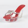 Rhinestone Slope Heel 11CM Nightclub High Heels Slippers Women's Shoes Catwalk Pole Dance Shoes Crystal Sole LFD-1101-Q7
